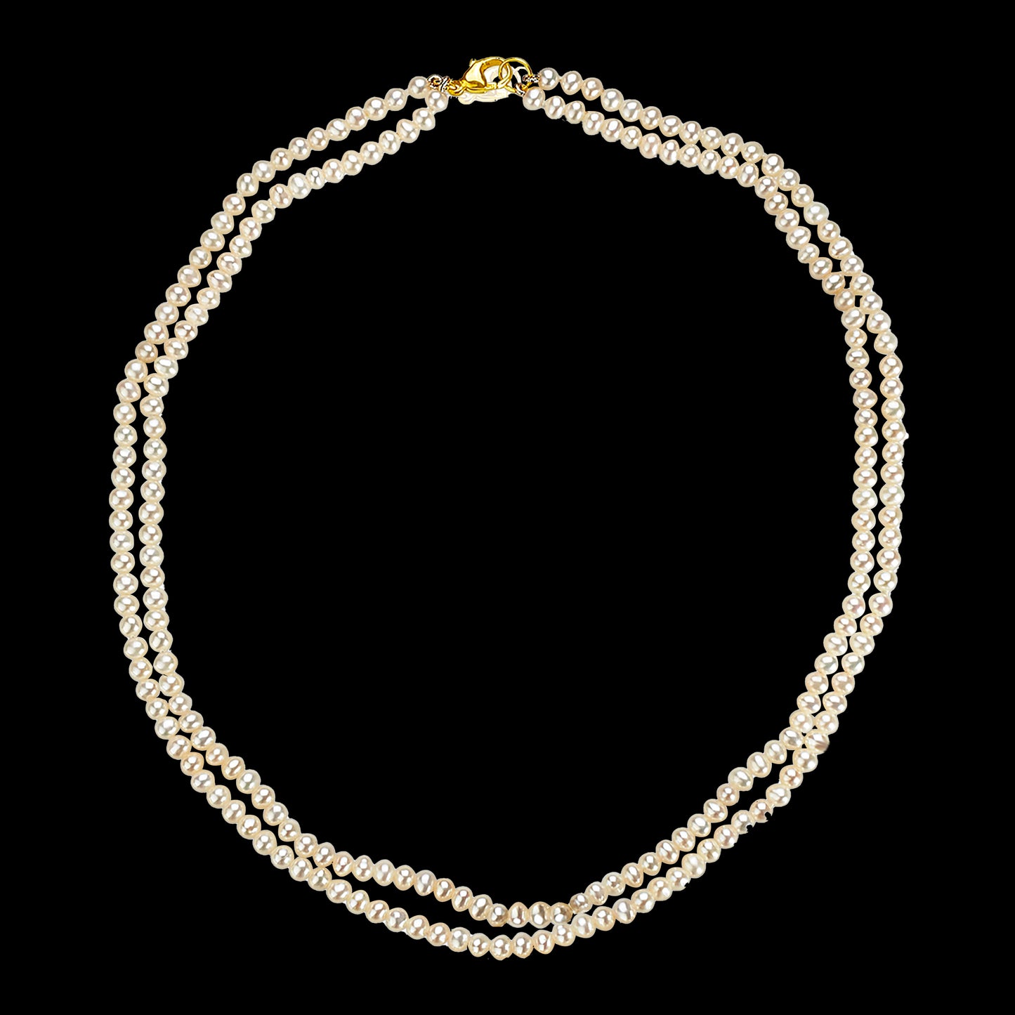Contemporary Two Layer Pearl Necklace