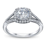 Load image into Gallery viewer, Cushion-Cut Nehita Split Shank Engagement Ring
