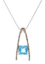 Load image into Gallery viewer, First Impression Custom Collection ~ Champagne Diamond & Topaz Pendant