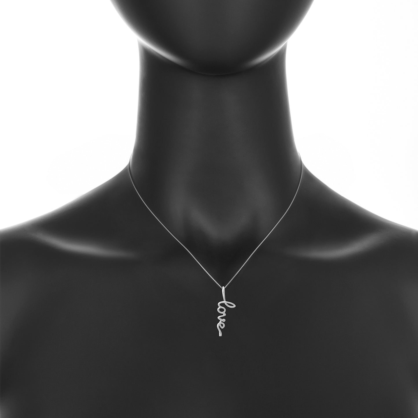 Nehita White Gold Dot Love Pendant