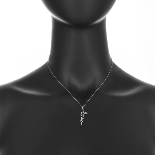 Nehita White Gold Dot Love Pendant