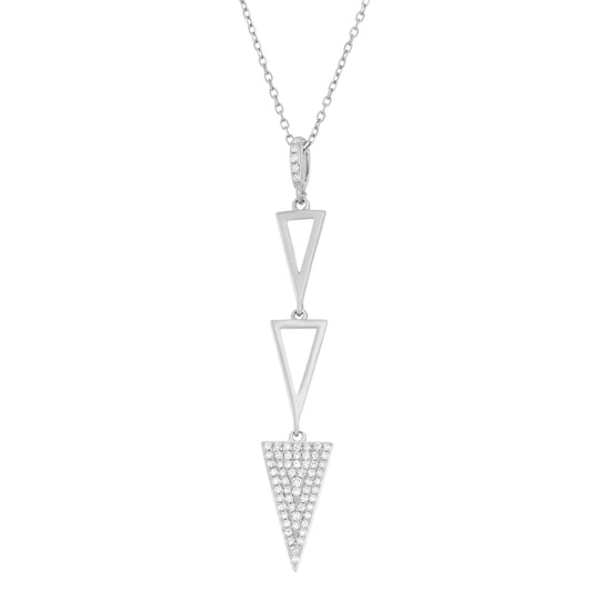 Triple Triangle Diamond Pendant