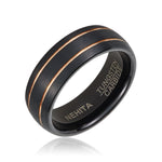 Load image into Gallery viewer, Nehita Dual Rose Tungsten Band