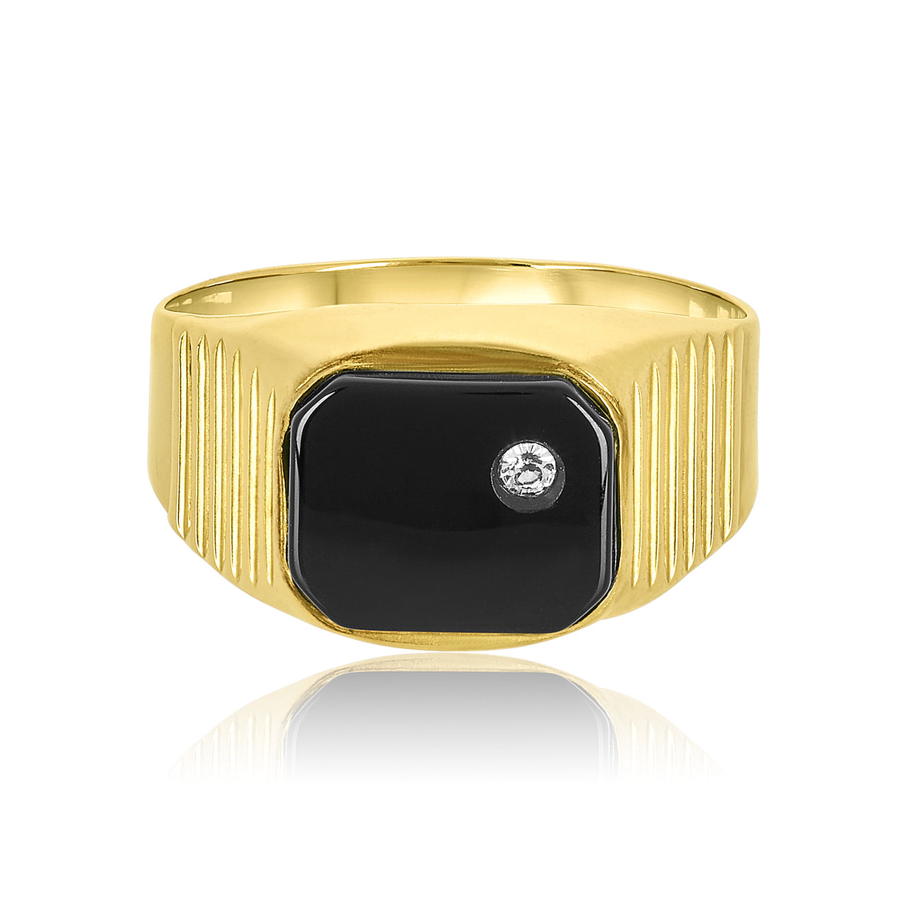 Square Onyx & Diamond