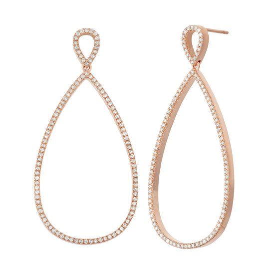 Chic Rose Diamond Earrings