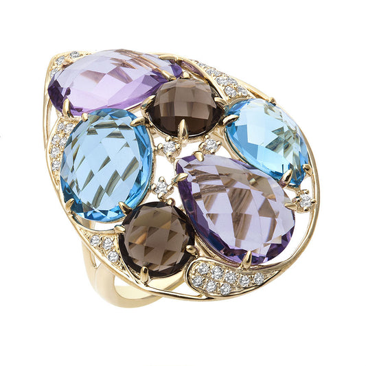 Confetti Teardrop Ring
