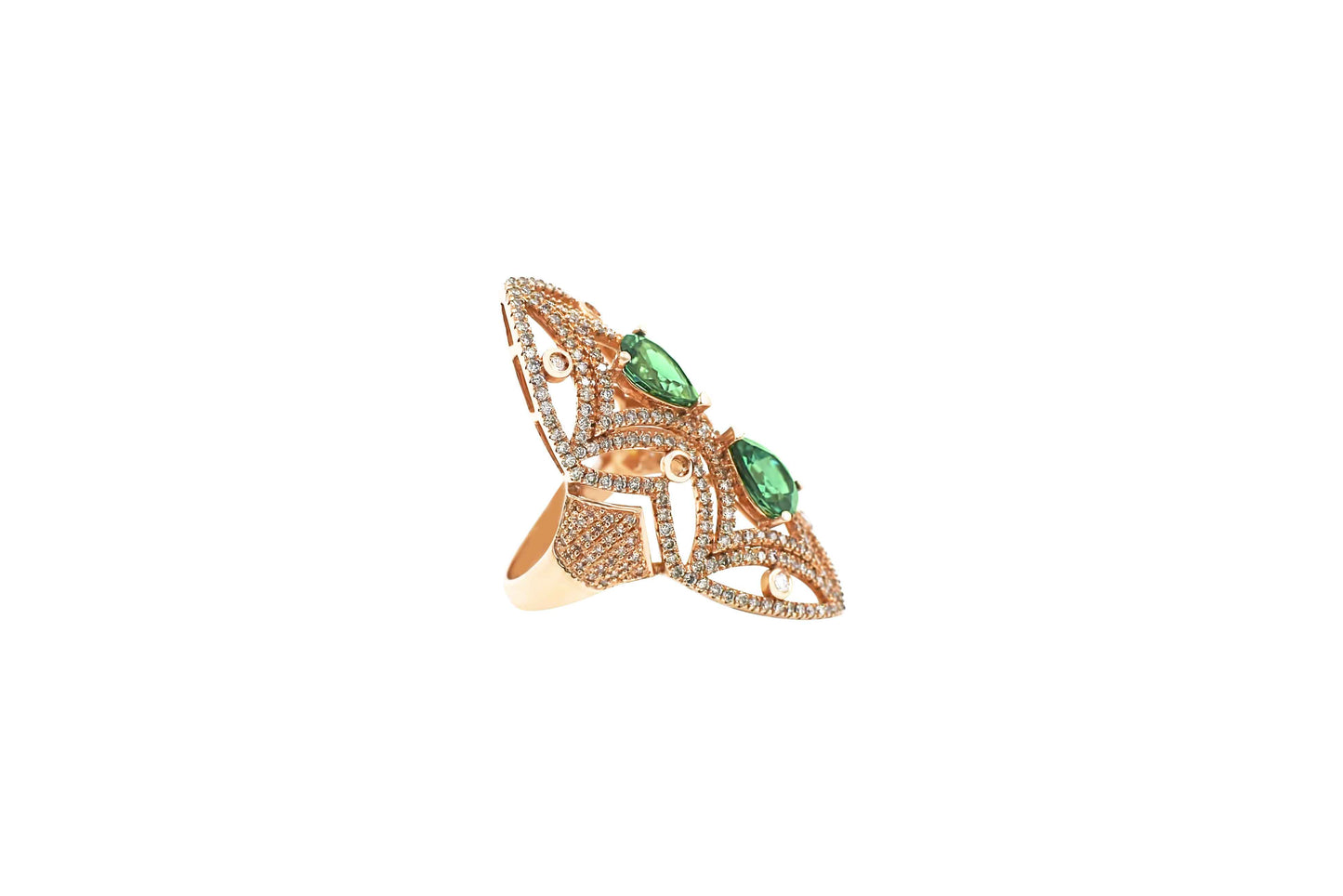 Green Tourmaline & Diamond Ring