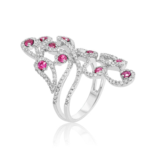 Sizzling Ruby & Diamond Ring