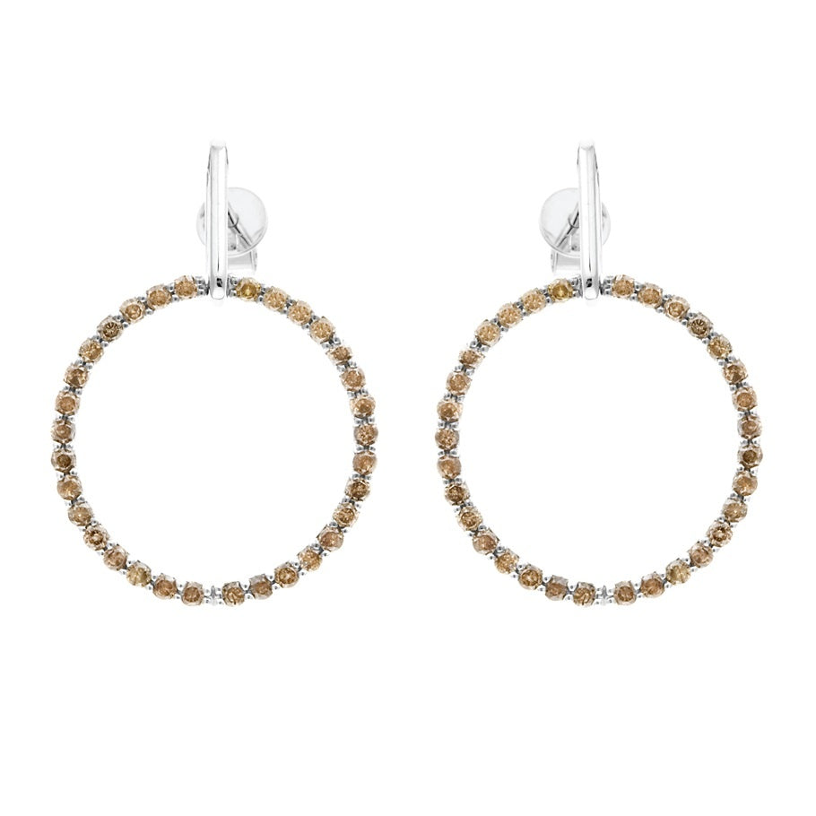 Champagne Diamond Eternity Earring
