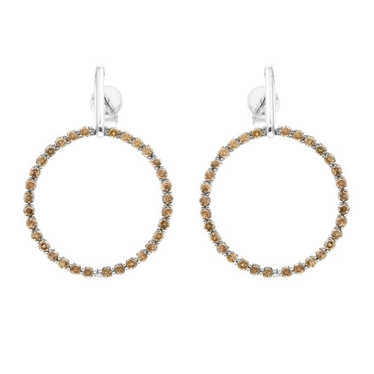 Champagne Diamond Eternity Earring
