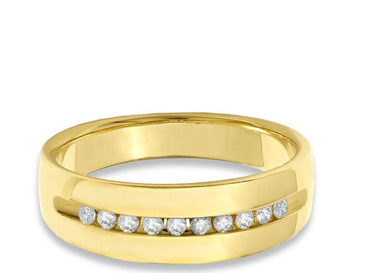 Channel Setting Diamond Wedding Band