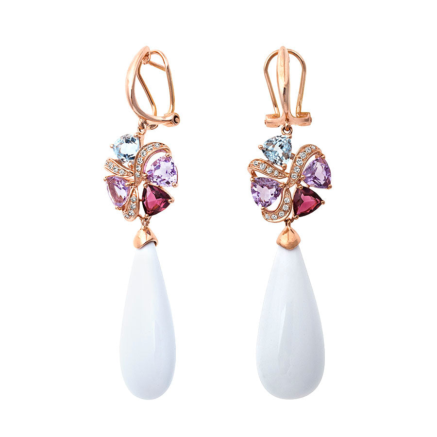White Onyx Multi Earring
