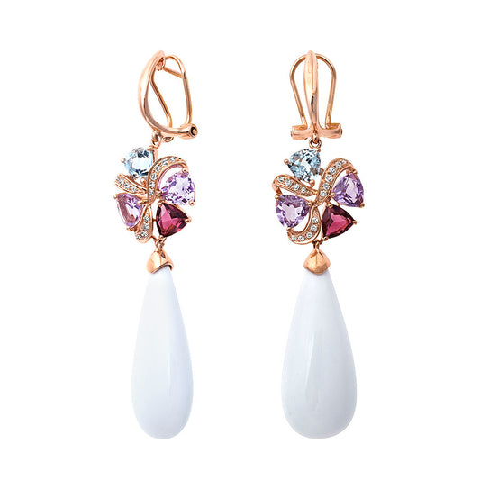 White Onyx Multi Earring