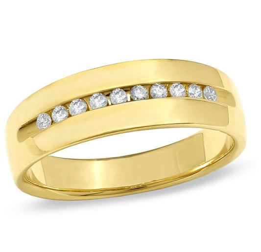Channel Setting Diamond Wedding Band