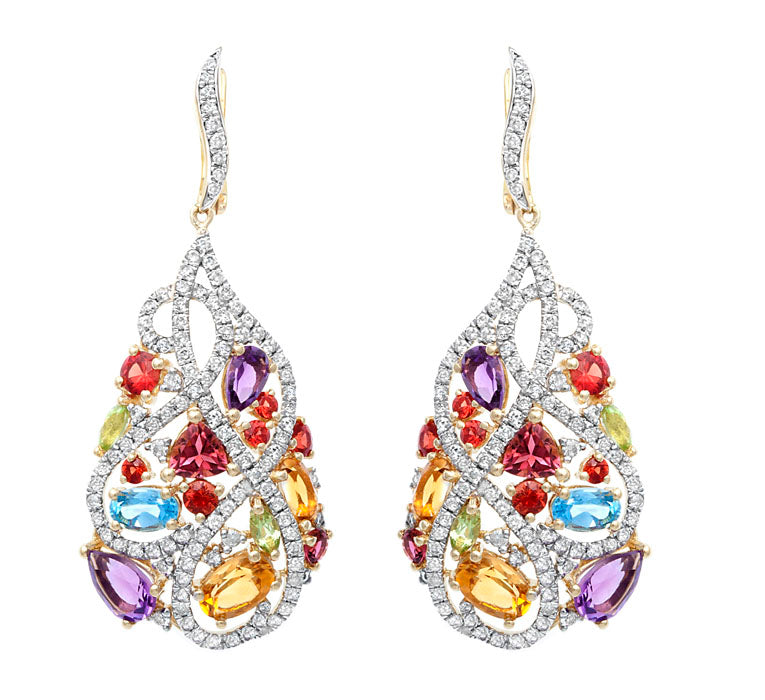 Confetti Collection ~ Multi-Gemstone Earring