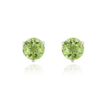 Load image into Gallery viewer, White Gold Peridot Stud Earrings