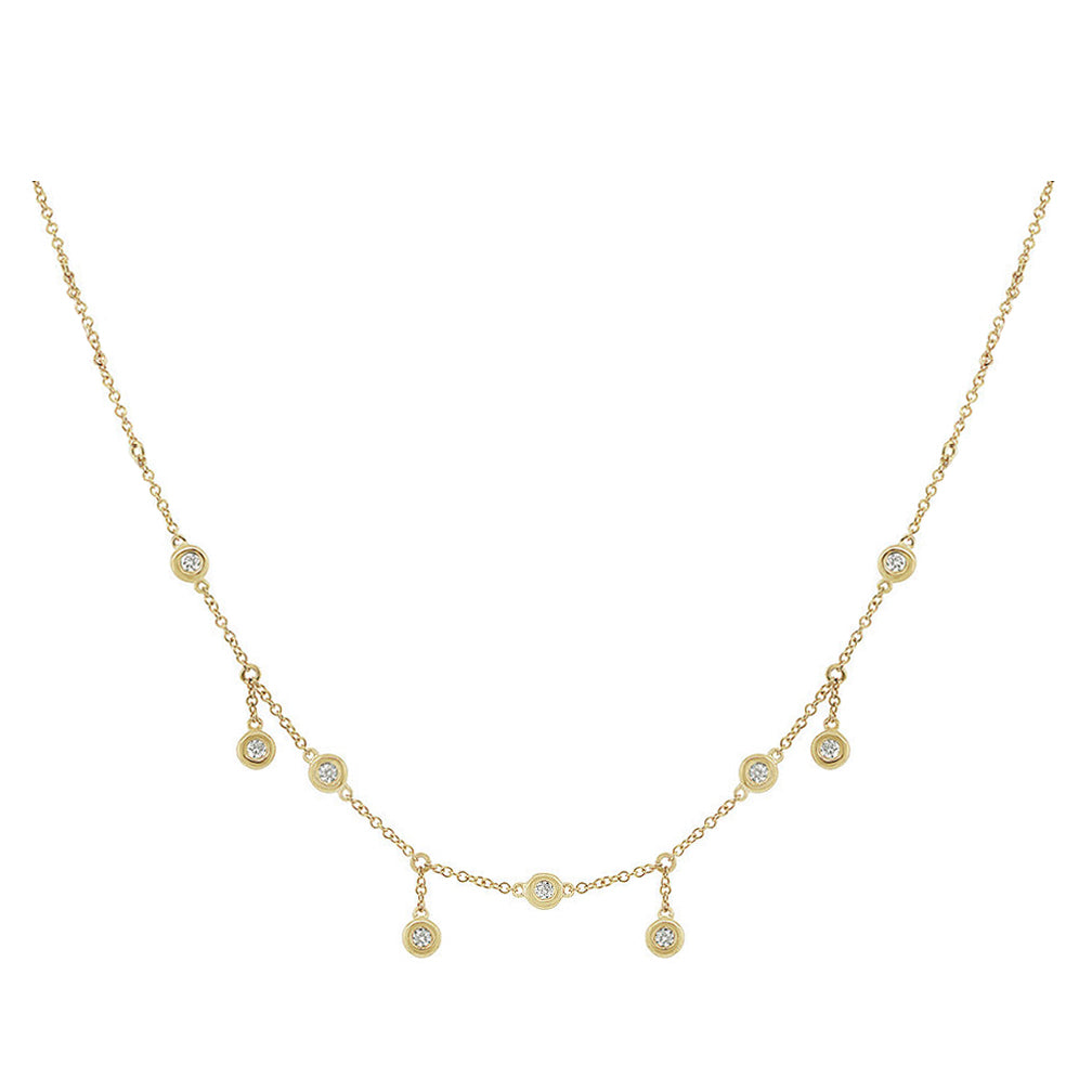Nehita Bazel Choka Droplet Diamond Necklace