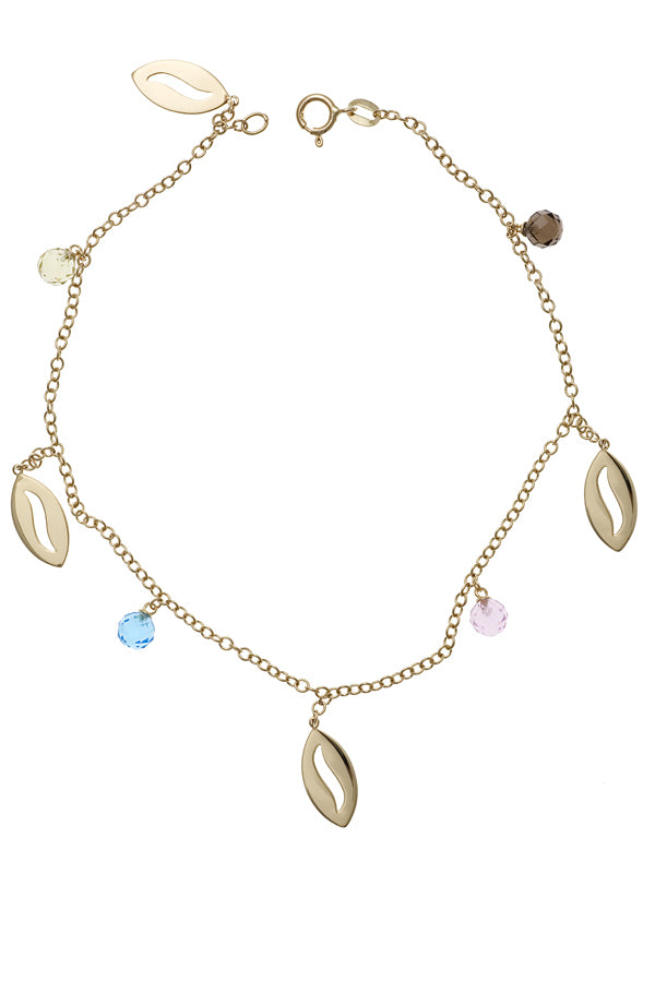 Multi-Colored Charm Anklet