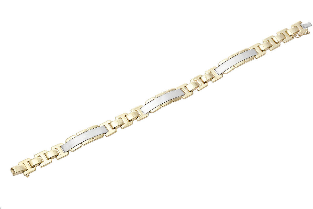 Two Tone Gold Link Bracelet