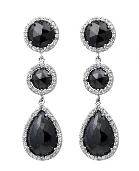 Twin Round & Pear Shape Diamond Earring