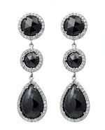 Load image into Gallery viewer, Twin Round & Pear Shape Diamond Earring