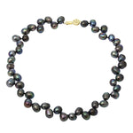 Load image into Gallery viewer, Nehita Black Rice Cultured Pearl Necklace