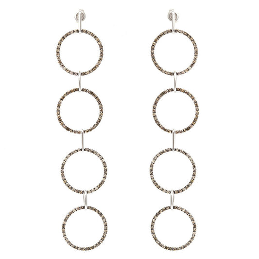 Quartet Champagne Diamond Earring