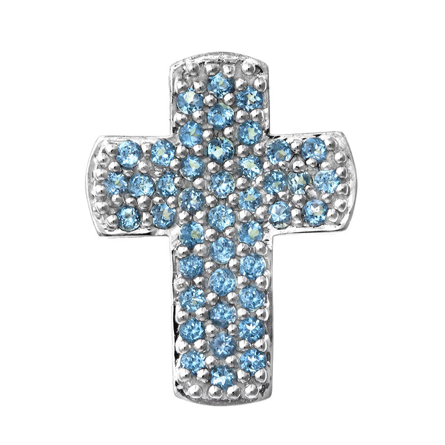 Blue Topaz Cross
