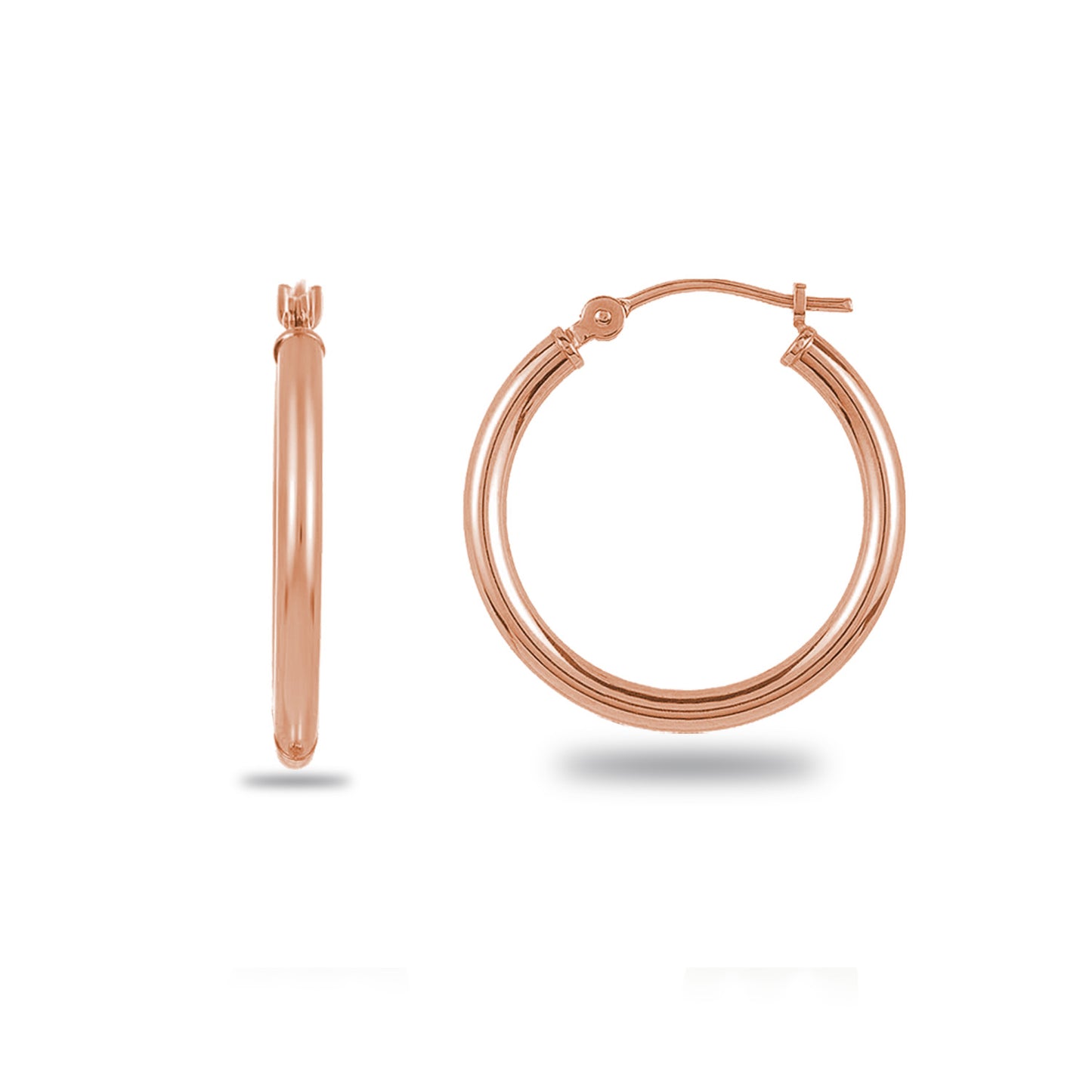 Two-In-On Rose Gold Pearl Charm Hoop Earrings