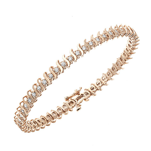 Rose Gold Diamond Bar Bangle