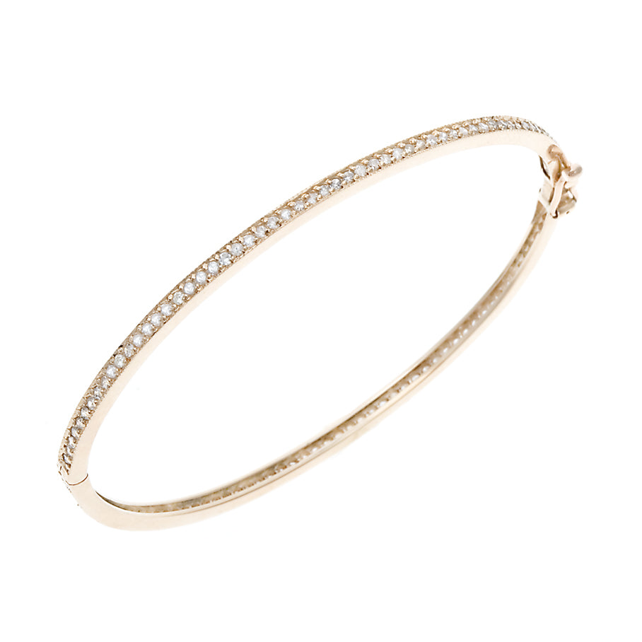 Rose Gold Diamond Eternity Bangle