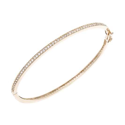 Rose Gold Diamond Eternity Bangle