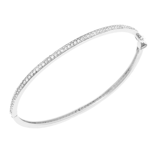 White Gold Diamond Eternity Bangle