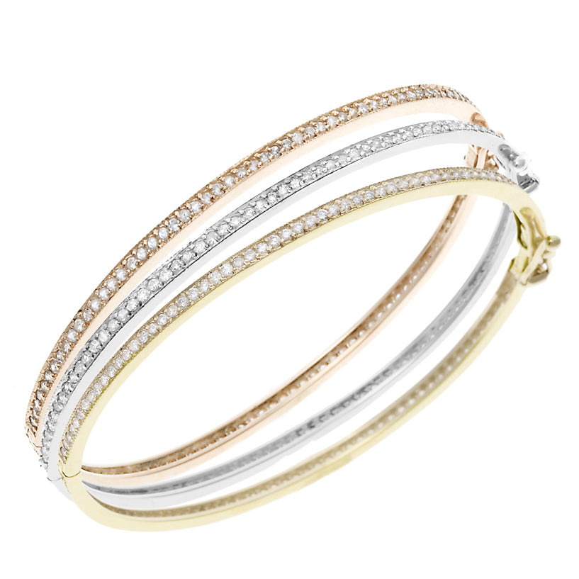 Triple Eternity Diamond Bangles