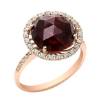Load image into Gallery viewer, Round Garnet & Diamond Ring