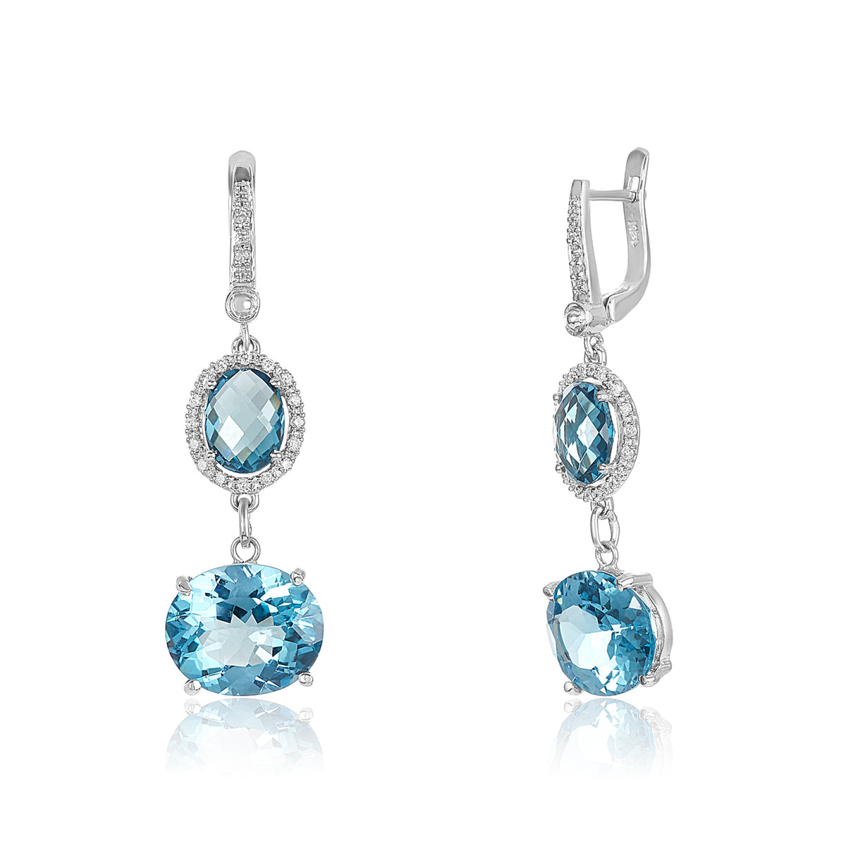 Acquamarine earrings