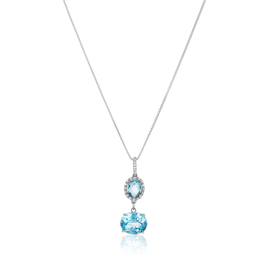 BLUE TOPAZ BIRTHSTONE PENDANT (DECEMBER BIRTHSTONE)