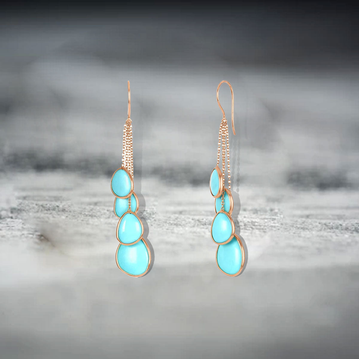 Turquoise and coral earrings: what everyone’s talking about