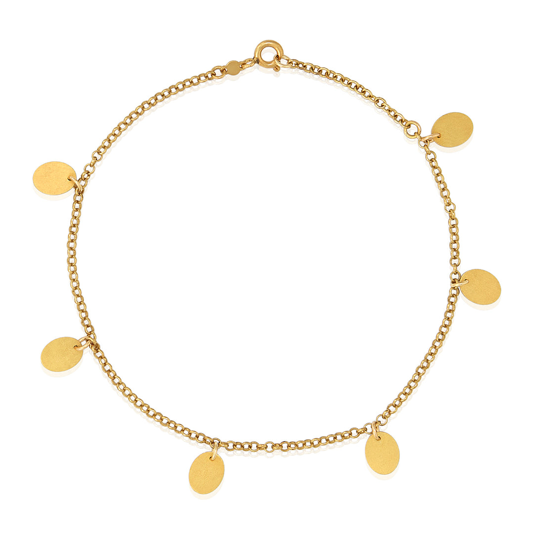 Nehita Oval Charm Anklet
