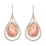 Load image into Gallery viewer, Grace Coral &amp; Diamond Earring

