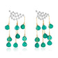 Diamond & Green Quartz Raindrop Earrings
