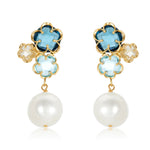 Load image into Gallery viewer, Daisy Triple Pearl Necklace
