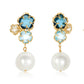 Daisy Triple Pearl Earrings