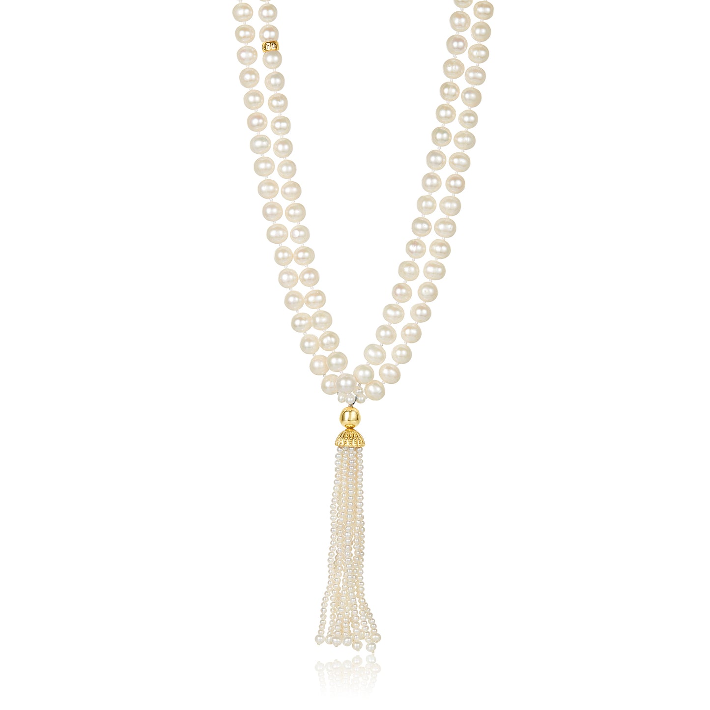 Double Tassel Pearl Necklace