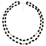 Load image into Gallery viewer, Nehita Faceted Oval Black Onyx &amp; Gold Necklace
