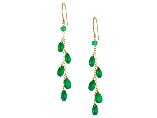 Green Onyx Faceted Earring
