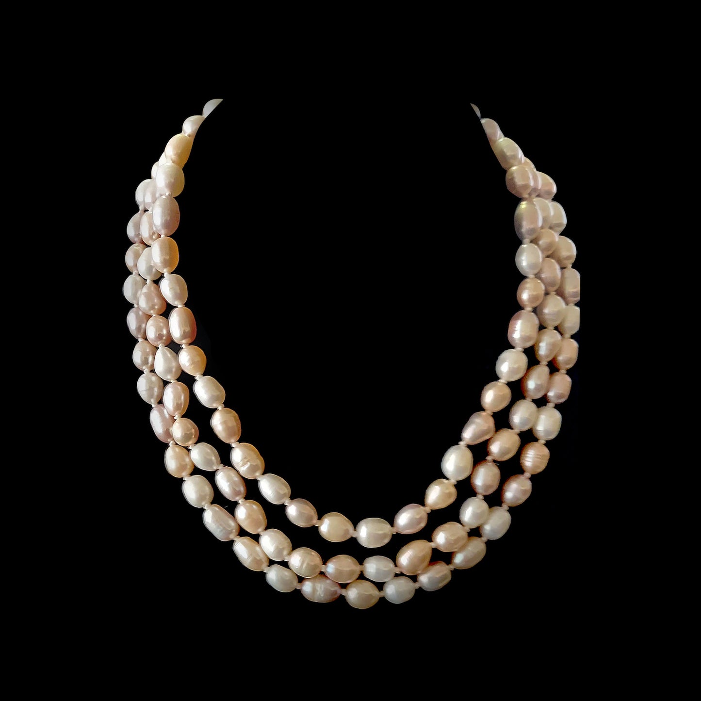 47 Inch Pastel Multi-Colored Pearl Necklace