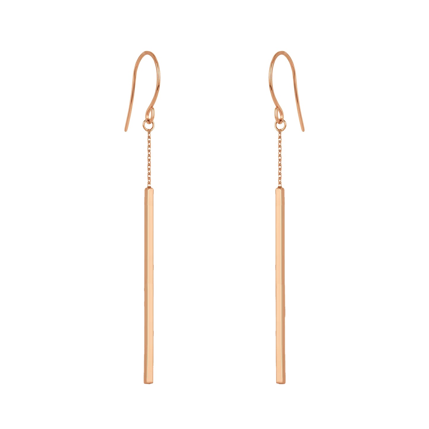 White Gold Single Bar Earring