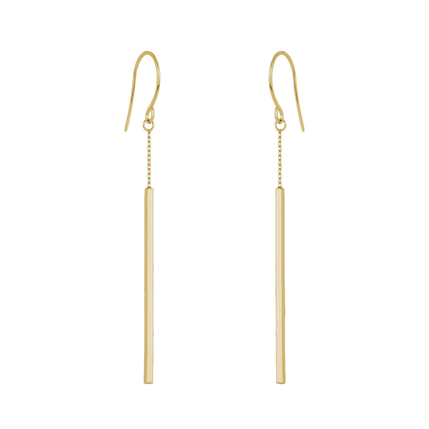 White Gold Single Bar Earring