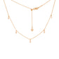 Five Mini Cross Charm Necklace ~ Rose Gold